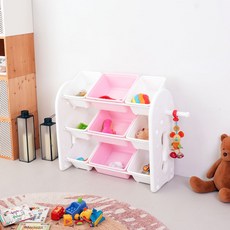 미루 초이스 3단 와이드 베이직 정리함, 핑크, 1개