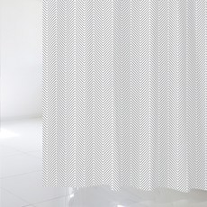 디자인수풀 샤워 커튼 북유럽 스타일 sc424 L 1800 x 1880 mm + 스테인리스 고리 12p + 커튼봉 화이트 풀세트, 1세트, 멀티(혼합)컬러