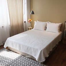 Decogram 豐基人造絲充棉夏季床墊, 白色