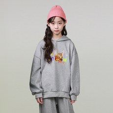 제니 아동용 오버핏 미우 후드 티셔츠 JN2012H