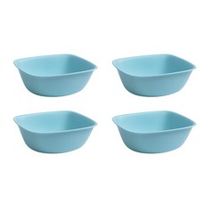 블럭마트 심플디자인 사각세수대야 M, 스카이블루, 4개