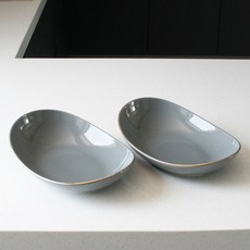 에크렌 골드 림 타원볼 대, 그레이블루, 2개