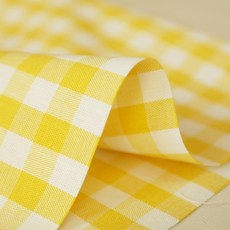 渲染格紋20支平織綿布 SH-256, 黃色A, 1入