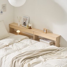 쏙쏙 낮은형 침대 틈새수납장 선반 600, 오크