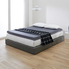 024홈 단잠토퍼 매트리스 + 속커버 + 홑겹커버 세트, 그레이, 7cm