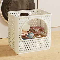소니오 가정 다용도 접이식 빨래바구니, 02 일반 크림