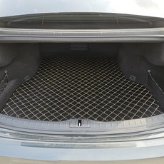 아이빌 자동차 퀼팅 가죽 트렁크매트, 블랙 + 골드스티치, 제네시스 G80 페이스리프트 RG3 2024년~