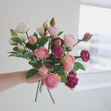 BLOOMING&ME 人造花 bloom 人造玫瑰花 4件組, 混色, 1套