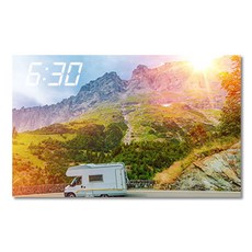 홈마인 LED 캔버스 프린팅 액자 시계 캠핑, 800-HM-CAMPING-19