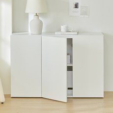 채움가구 리무드 수납장 E0 LPM 18T 1200 방문설치, 크림화이트