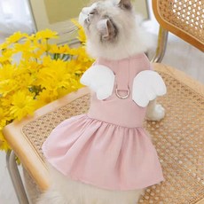 Coco studio 寵物天使胸背帶連身裙, 1個, 粉紅色