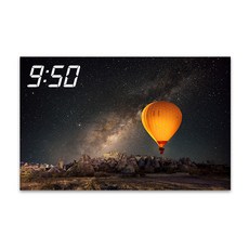 홈마인 캔버스 프린팅 액자 LED 시계 놀이공원 앤 열기구 800 x 500 mm, HM-PARK-01