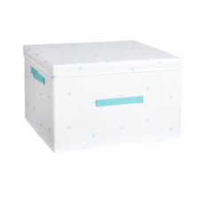 Shinbak Life 防水可折疊收納箱 中型, 1個, 白藍色