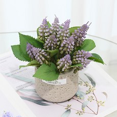 도시정원 빈티지 무스카리 조화 소품, 퍼플, 1개