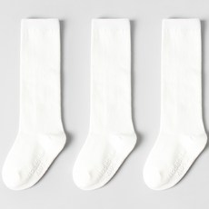NO DESIGN 兒童日常素色及膝襪3雙組