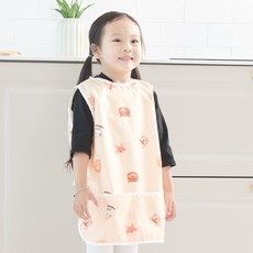 BEBE CHOUETTE 兒童圖案一體式無袖美術圍裙