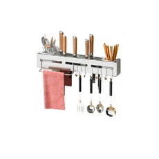 壁掛式廚房收納架, 銀 D