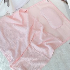hwamo baby 孩童用3層紗布柔軟午睡被組, 蜜桃粉