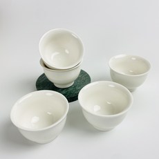 Oiljang 象牙白白瓷茶杯 70ml 5入組, 5個, 象牙白