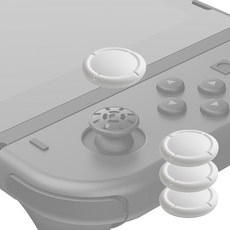 SPACE SHIELD 任天堂 Switch OLED 相容替換 Joy-Con 矽膠搖桿帽 4入組, 白色, 1套, 單一商品