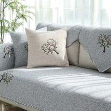 I Love Home 簡約幸運樹刺繡沙發墊 TYPE2