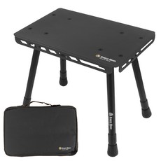 Breeze Moon 高度可調節露營金屬桌, 現代黑色