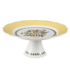 Portmeirion Botanic Garden Terrace 中型蛋糕盤, 1個, 白色 + 黃色