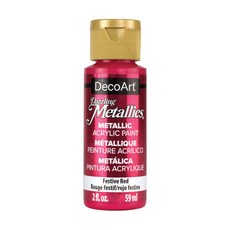 DecoArt Dazzling 金屬壓克力顏料 13 節慶紅, 59ml, 1色