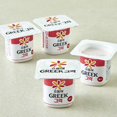 요플레 그릭 딸기 요거트, 80g, 1개, 4개입