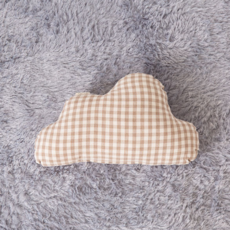 AiRabbit 新生兒用雲朵靠墊枕頭 身體枕, 格紋米色