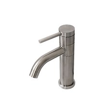 Zenith 霧面不鏽鋼單孔面盆水龍頭 VA-340, 1套, 銀色