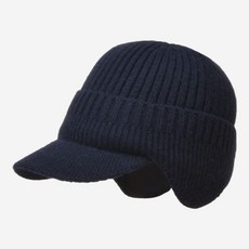 NAYA STYLE 男女款針織短毛帽, 海軍藍色 (DJBG-39-3)