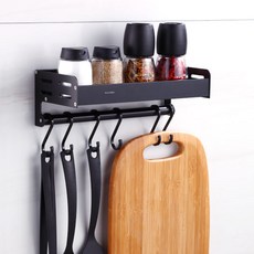 WANGEL 膠粘多用途衣架 30cm DJ-046ALX30-D, 黑色的, 1個