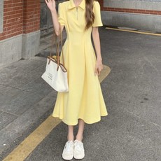 구디프 데일리 폴로 카라 핀턱 원피스 빅사이즈 포함
