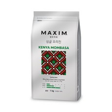 Maxim 麥心 肯亞烘焙咖啡豆, 無研磨咖啡豆, 1kg, 1包