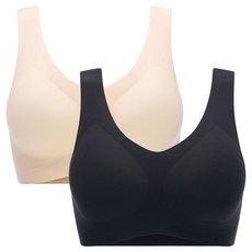 HARUBAN Day 無痕無鋼圈內衣 一體成型胸墊 2件組