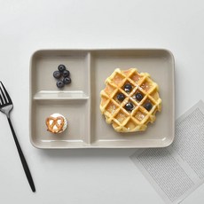 PRELUDE Miette 三格分隔餐盤, 1個, 沙米色