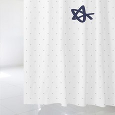 디자인수풀 북유럽 스타일 샤워 커튼 sc247 L 1800 x 1880 mm + 플라스틱 고리 12p + 커튼봉 화이트 세트, 1세트
