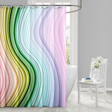 全息圖浴簾 款式5 180*180cm, 1件