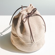 Yarna Olio 抽繩水桶包 DIY 套組, 702 淺米色, 1套