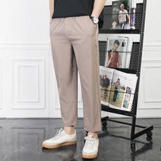 The Mind 男士JM涼感冰絲九分西裝褲