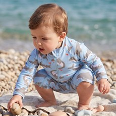 배냇베이비 신생아용 긴팔 우주복 수영복