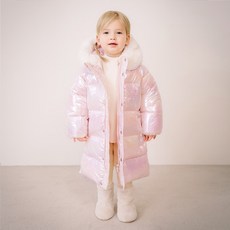 mollimelli 女童款Sunshine Microgel連帽長版外套