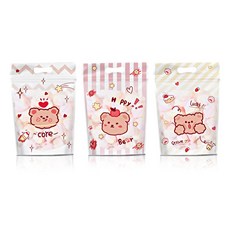 이홈베이킹 손잡이 지퍼백 곰돌이 랜덤발송 1522, 1개, 50개
