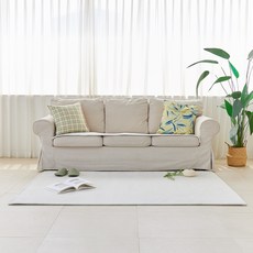 스타일러그 체크 생활방수 온감러그 사계절 미끄럼방지 거실 카페트