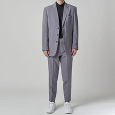 Afully 男士四季外口袋三扣西裝外套 + 西裝褲套裝