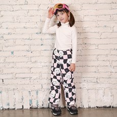 童款笑臉印花鋪棉長褲