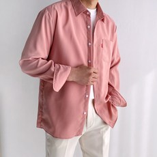 MEOSIDDA 男式口袋釘長袖襯衫