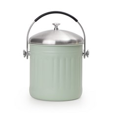 簡約風格不鏽鋼廚餘垃圾桶 3.5L, 薄荷