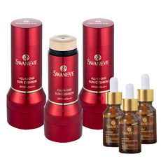 SWANEVE 多合一防曬氣墊棒 SPF50+ 30g 3支+安瓶 15ml 3瓶組, 1組